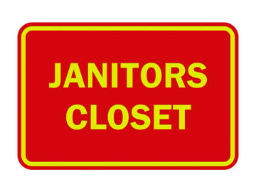 Signs ByLITA Classic Framed Janitors Closet